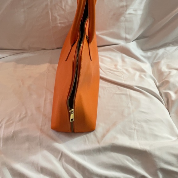 Orange leather handbag - Picture 5 of 8